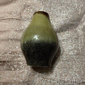 Pottery Vase Small 4 in Drip Glazed Multi/Brown